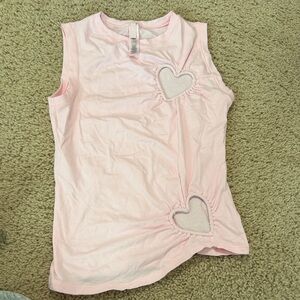 Skims Valentines Day special no sleeve top with Heart Accents
